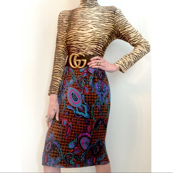 Vintage Silk Paisley Skirt - Picture 2 of 5